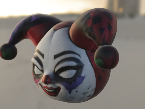 Creepy Jester Mask 3D मॉडल