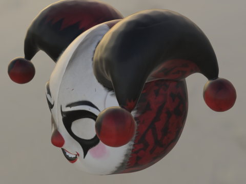 Sinister Jester Mask 3D Model