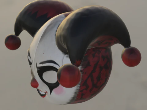 Sinister Jester Mask 3D Model