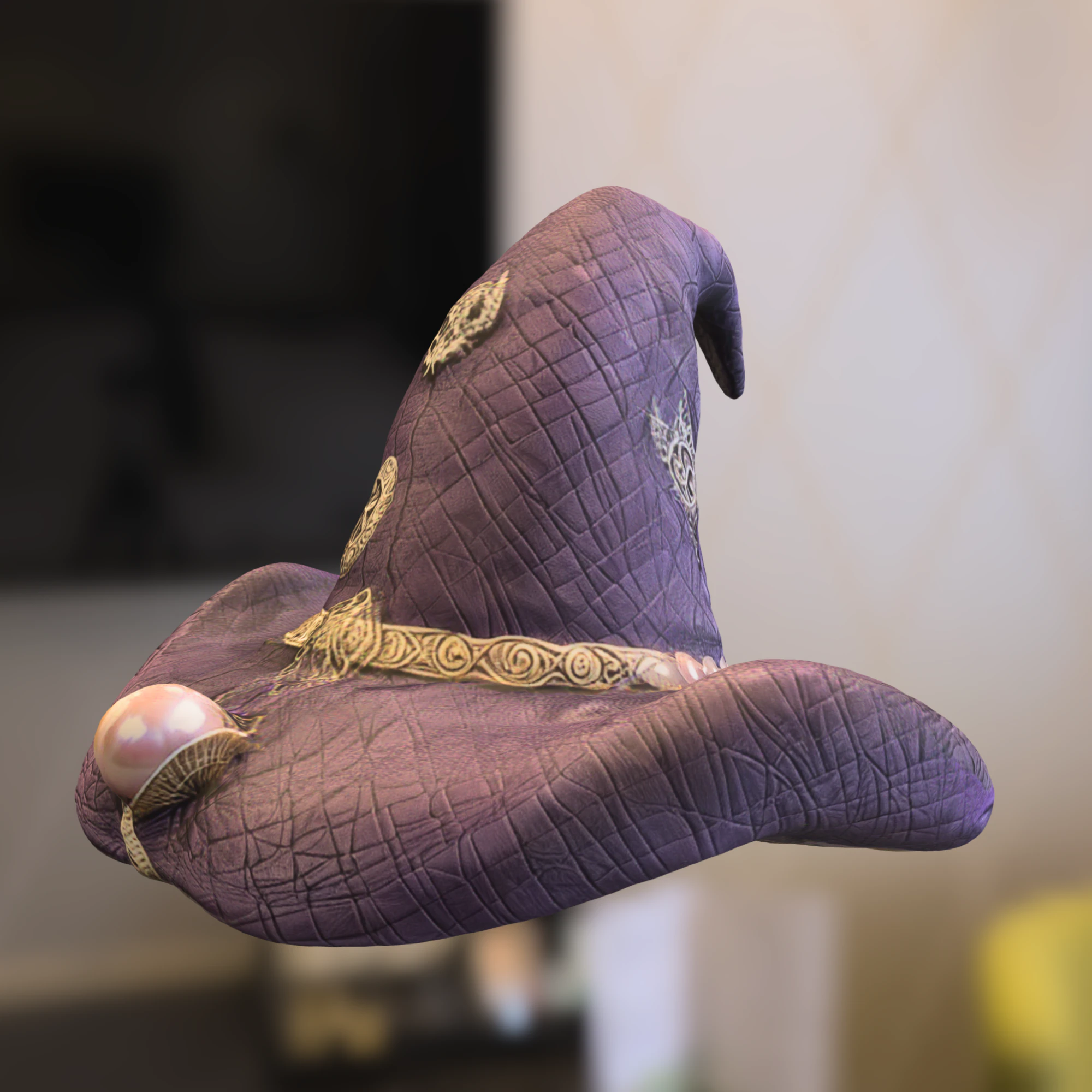 Arcane Wizard Hat 3D Model .c4d .max .obj .3ds .fbx .stl .blend