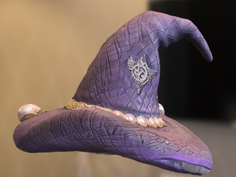 Arcane Wizard Hat 3D मॉडल