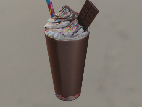 Chocolate Milkshake Deluxe Modelo 3D