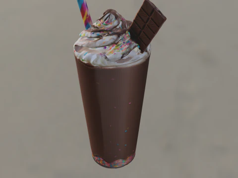 チョコレートミルクシェイクデラックス 3Dモデル