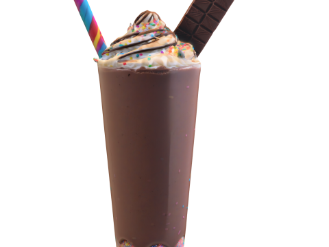 Milkshake au chocolat de luxe Modèle 3D