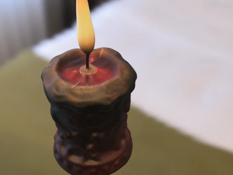 Mystic Wax Candle 3D Model
