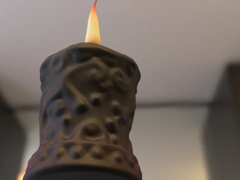 Mystic Wax Candle 3D Model