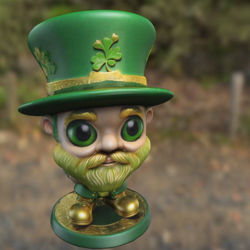 Cartoon Leprechaun Model 3D .c4d .max .obj .3ds .fbx .stl .blend 