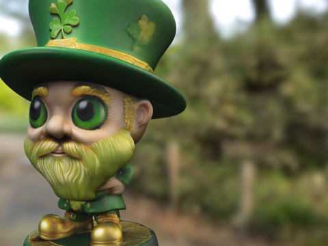 Cartoon Leprechaun Model 3D