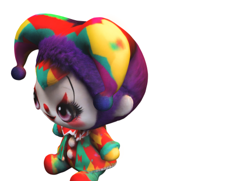 Colorful Jester Doll 3D मॉडल