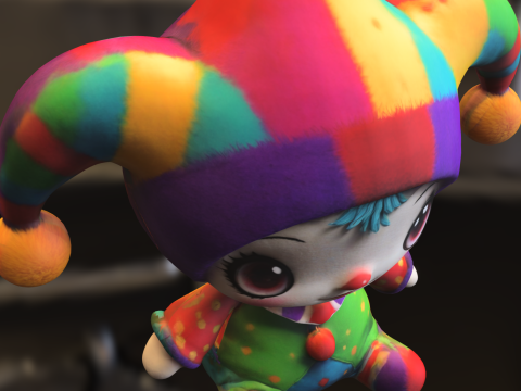Doll Harley QuinnPlush Modèle 3D