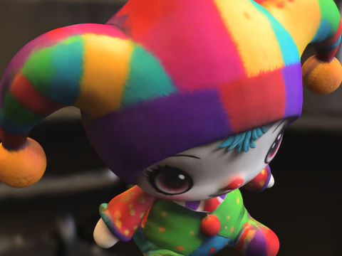 Doll Harley QuinnPlush 3D Model