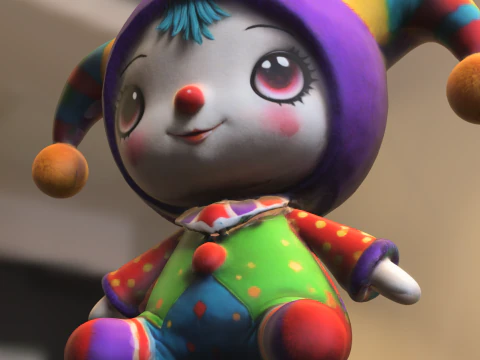 Doll Harley QuinnPlush 3D Model