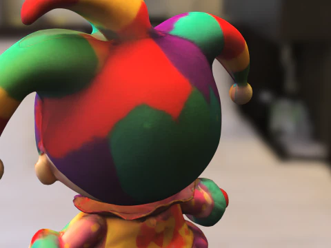 Colorful Plush Jester 3D Model