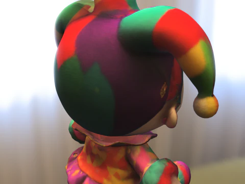 Colorful Plush Jester 3D Model
