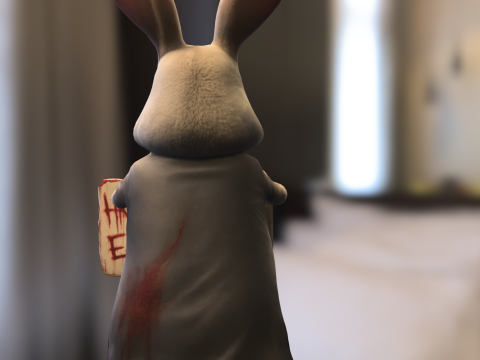 血腥的复活节兔子 3D 模型