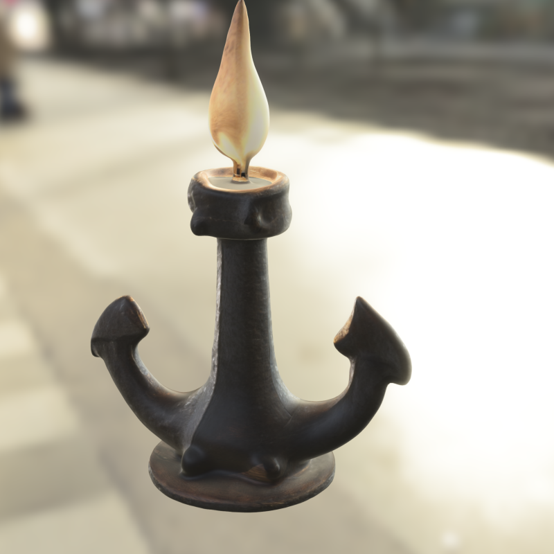 Anchor Candle Holder 3D Model .c4d .max .obj .3ds .fbx .stl .blend 