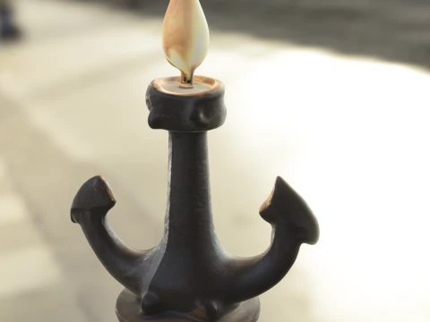 Świecznik w kształcie kotwicy Model 3D