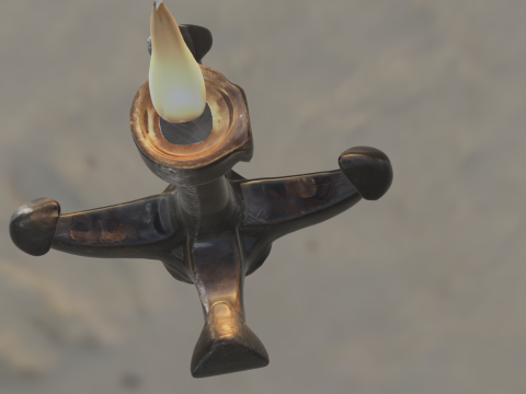 Iron Anchor Candle Stand 3D Model