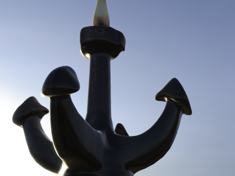Iron Anchor Candle Stand 3D Modell