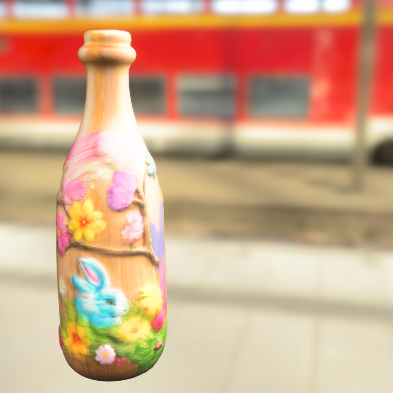 Easter Bunny Decorative Bottle Modelo 3D .c4d .max .obj .3ds .fbx .stl .blend