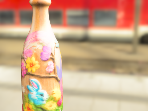 Easter Bunny Decorative Bottle Modèle 3D