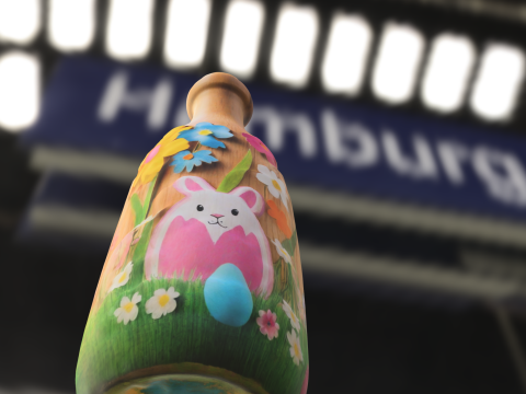 Easter Bunny Decorative Bottle Modelo 3D