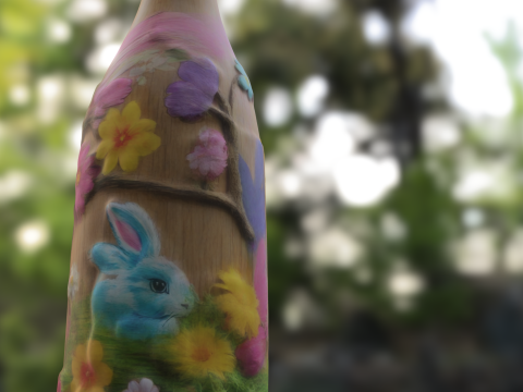 Easter Bunny Decorative Bottle Modelo 3D
