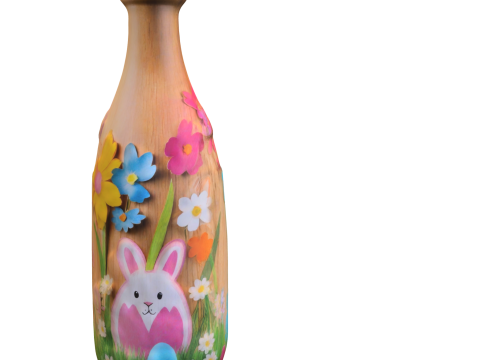 Easter Bunny Decorative Bottle Modelo 3D