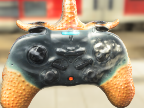 Fantasy Horned Game Controller Model 3D