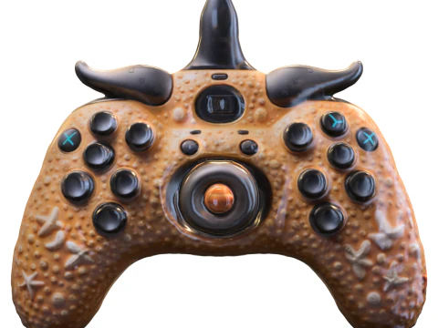 Fantasy Horned Game Controller 3D Model