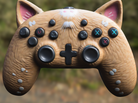 Cat Themed Game Controller Modelo 3D