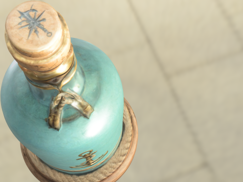 Nautical Anchor Bottle 3D Model
