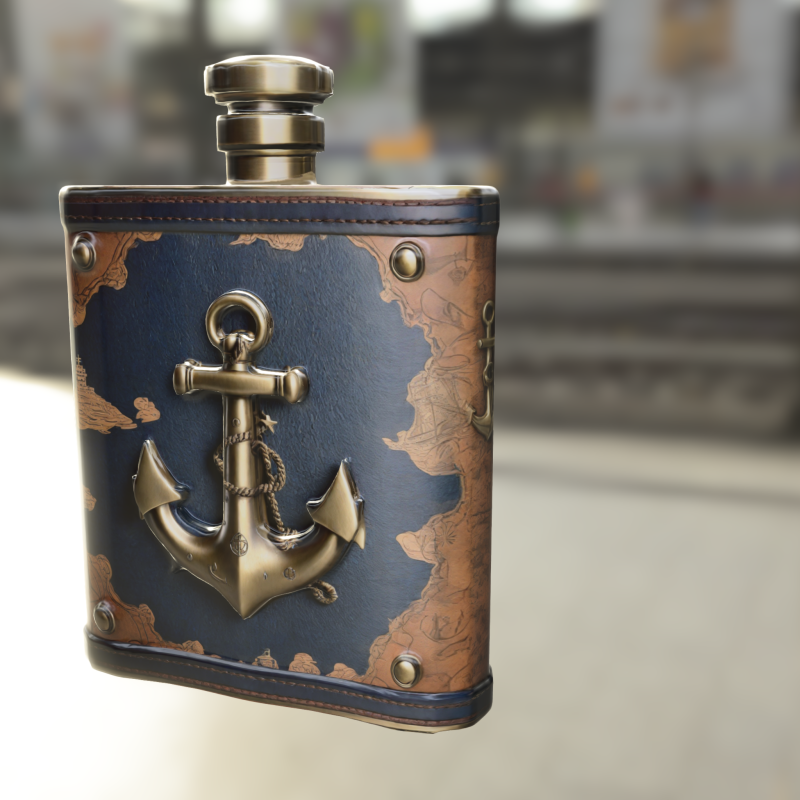 Nautical Flask 3Dモデル .c4d .max .obj .3ds .fbx .stl .blend