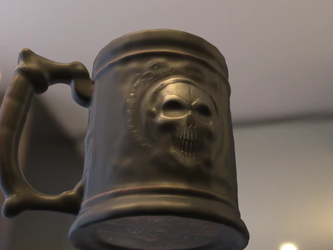 Skull Warrior Mug 3D Model