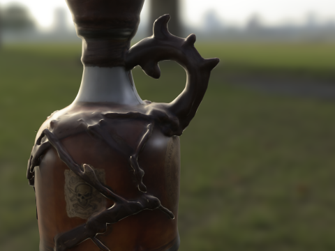 Cursed Pirate Rum Bottle Model 3D