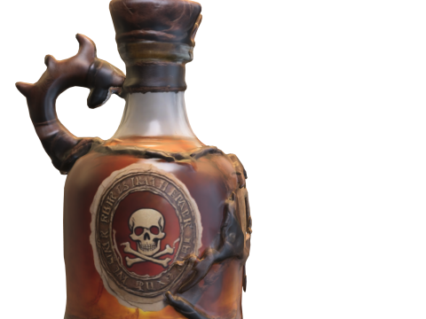 Cursed Pirate Rum Bottle Model 3D
