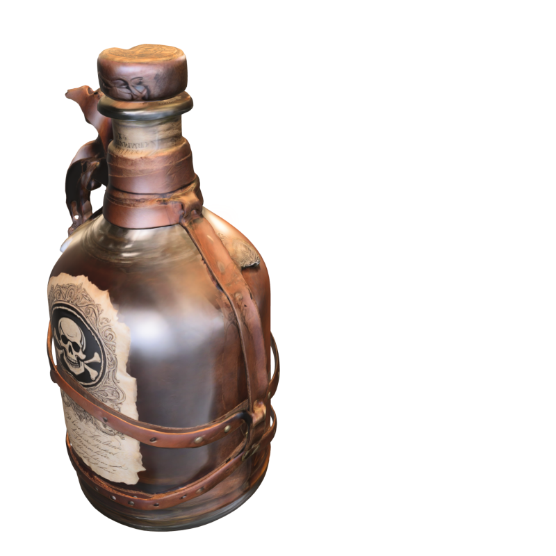 Antique Poison Bottle 3D Model .c4d .max .obj .3ds .fbx .stl .blend 