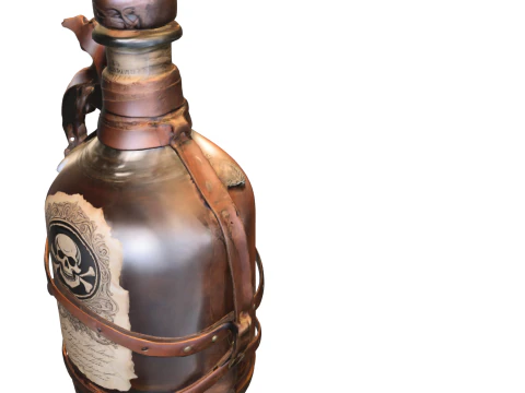 Antique Poison Bottle 3D Model