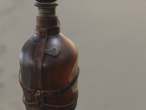 Antique Poison Bottle 3D Model