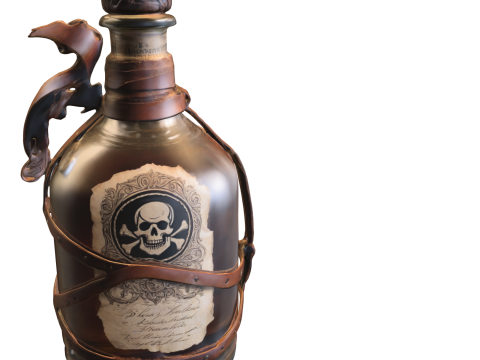 Antique Poison Bottle 3D Model