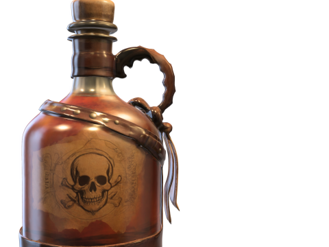 Rustic Pirate Flask 3D मॉडल