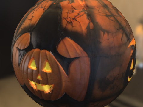 Haunted Pumpkin ball toy 3D Modell