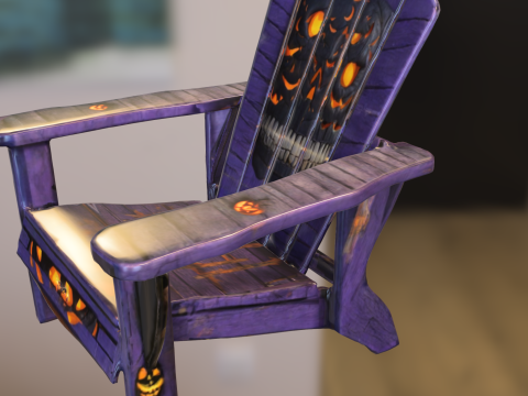 Haunted Halloween Chair 3D 模型