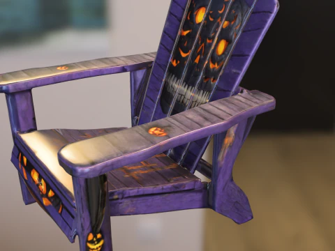 Haunted Halloween Chair 3D Model