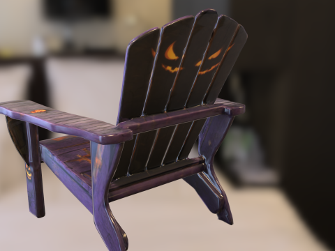 Haunted Halloween Chair 3D 模型