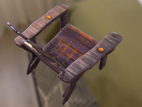 Haunted Halloween Chair 3D 模型