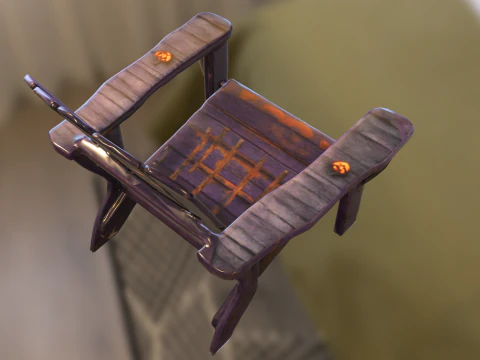 Haunted Halloween Chair 3D Model