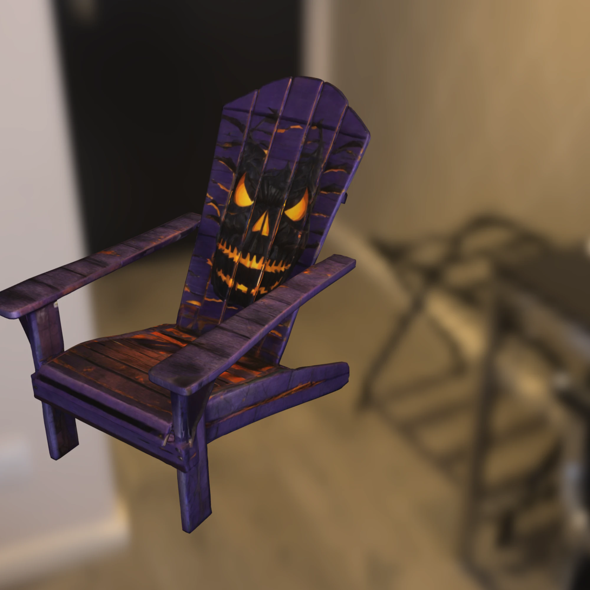 Jack o Lantern Throne 3D Model .c4d .max .obj .3ds .fbx .stl .blend 