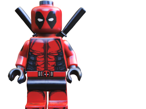 Red Hero lego deadpool Modèle 3D