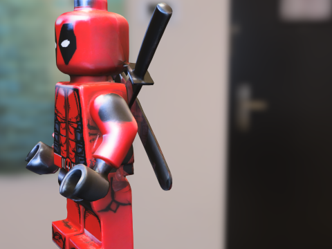 Red Hero lego deadpool Model 3D